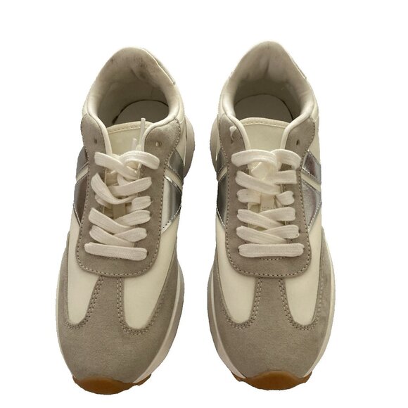 Steve Madden Women's Athletic Jogger Sneaker Sz 8 Taupe/Silver Kendrix - Picture 2 of 8